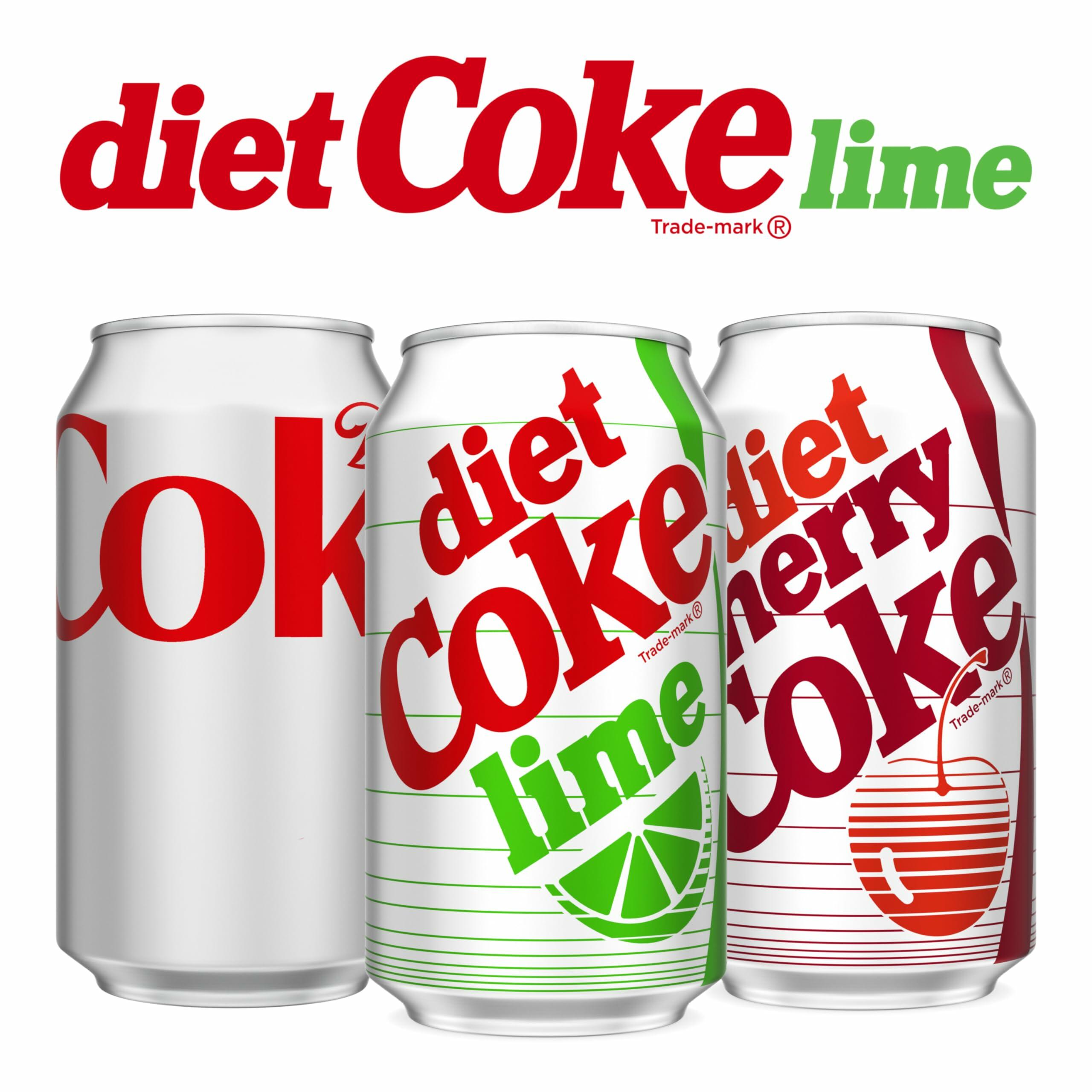 Diet Coke Lime Soda Soft Drink, 12 fl oz, 12 Pack Fridge Pack Cans - Diet Coke