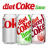 Diet Coke Lime Soda Soft Drink, 12 fl oz, 12 Pack Fridge Pack Cans - Diet Coke