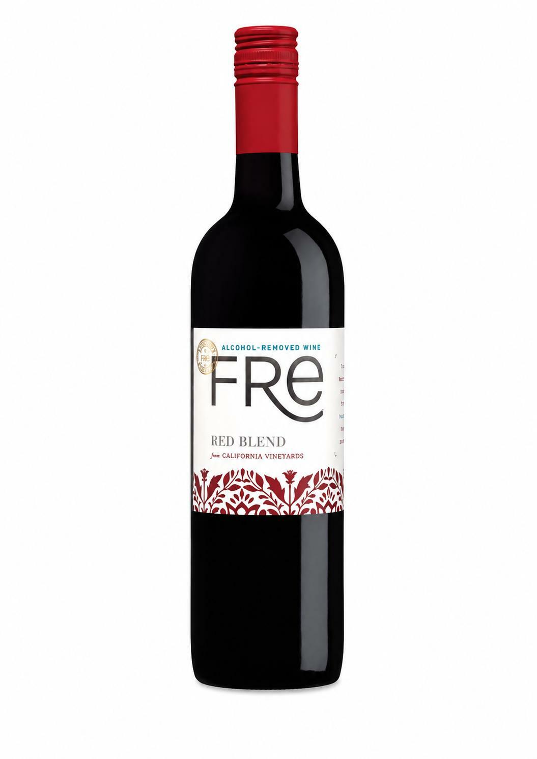 FRE Red Blend California Alcohol-Removed Non-Alcoholic Red Wine, Rich Black Cherry Aromas, 750 ml, 1 Bottle