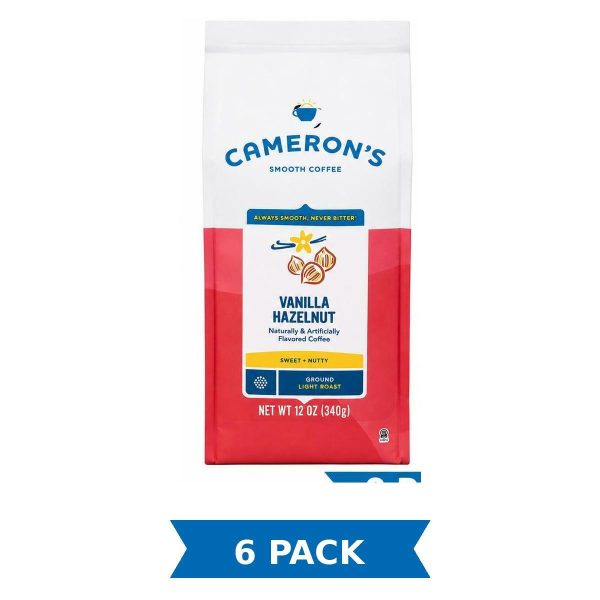 Cameron's French Vanilla Ground Coffee 12 oz Bags 6 Pack