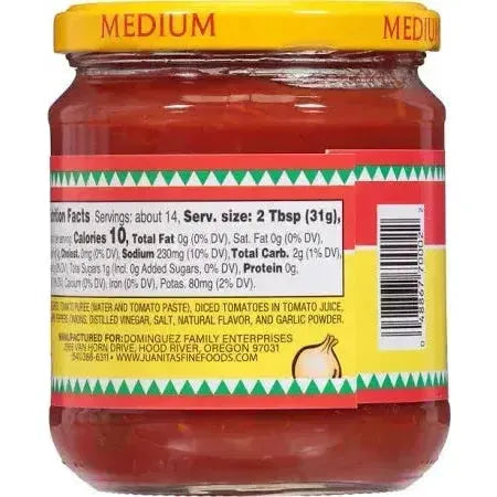 Juantonio's Classic Medium Salsa 15.5oz Jar - Juantonio's